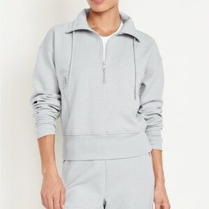 ❤️Dynamic Fleece Half-Zip Cotton Blend Sweatshirt